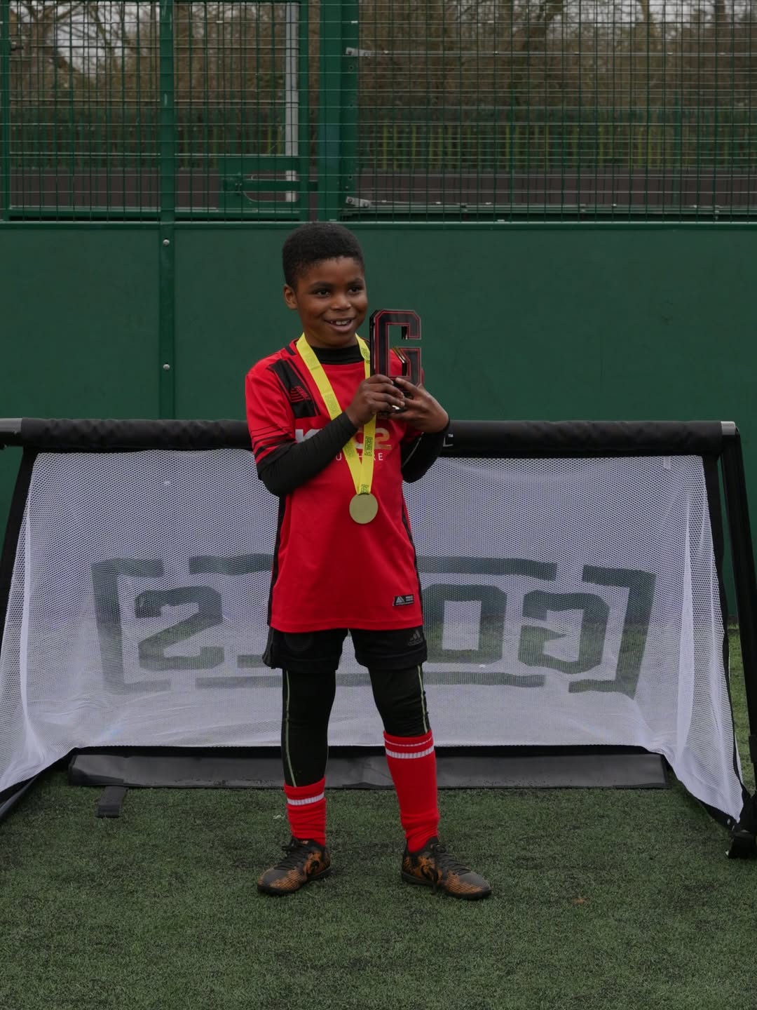 Player with trophy